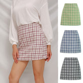 work outfits women Autumn and Winter New Chanel Style Woolen High Waist Skirt Retro Well Plaid A- Line Skirt for Women